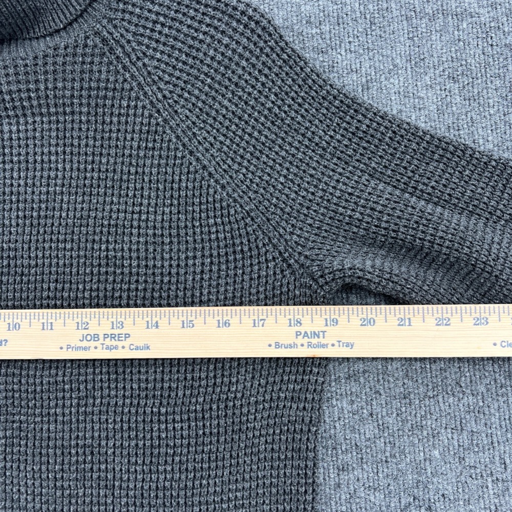 Michael Kors Turtleneck Sweater Womens Small Gray Waffle Knit Office Minimalist - Picture 4 of 7